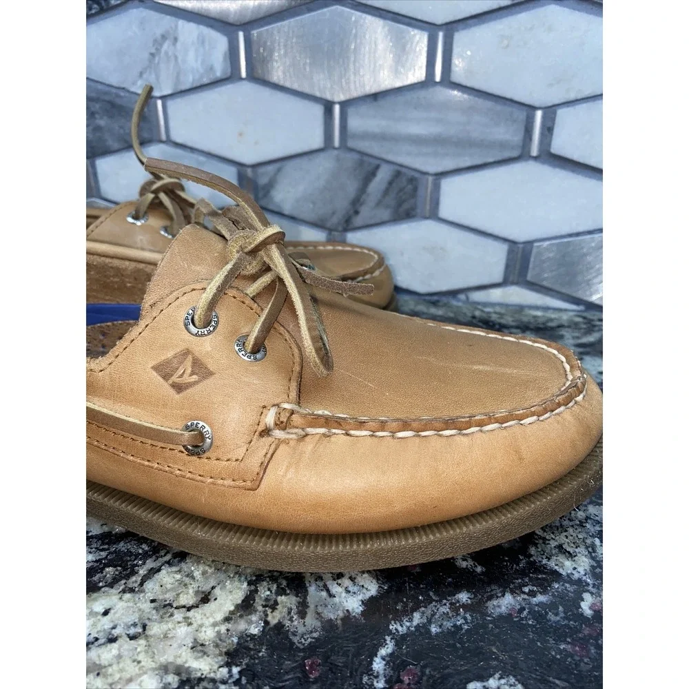 Sperry Mens Authentic Original 2-i Leather Boat‎ Shoe, Sahara, sz 9